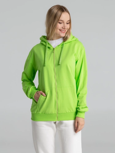 Толстовка на молнии с капюшоном Siverga 2.0, зеленое яблоко Толстовка на молнии с капюшоном Siverga 2.0, зеленое яблоко