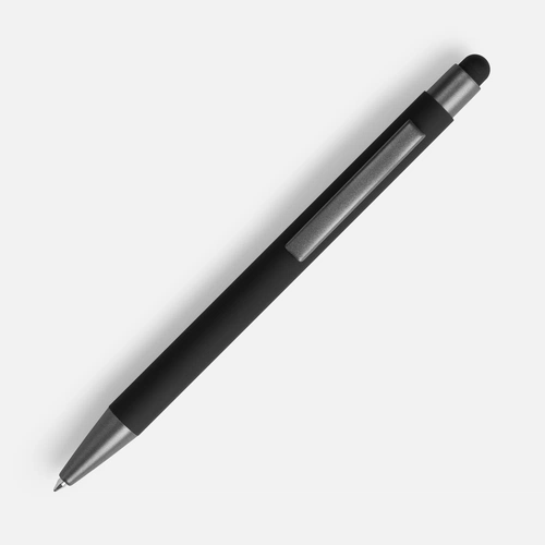 Ручка шариковая Atento Soft Touch Stylus со стилусом, черная Ручка шариковая Atento Soft Touch Stylus со стилусом, черная
