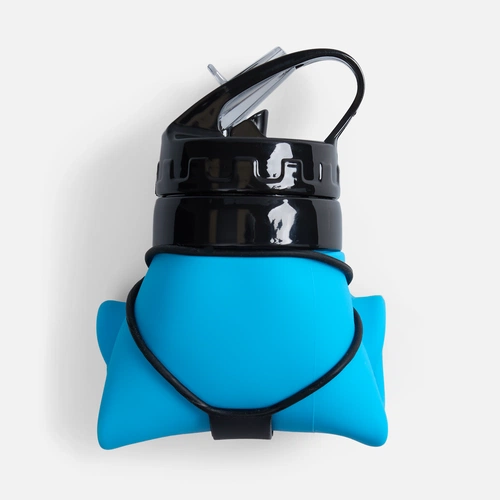 Складная бутылка для воды Langfossen, голубая Складная бутылка для воды Langfossen, голубая