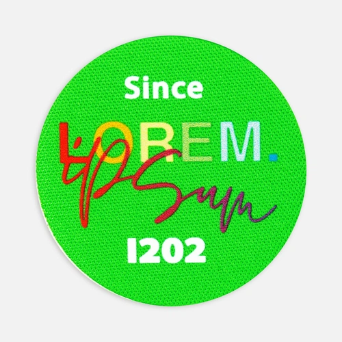 Наклейка тканевая Lunga Round, M, зеленый неон Наклейка тканевая Lunga Round, M, зеленый неон