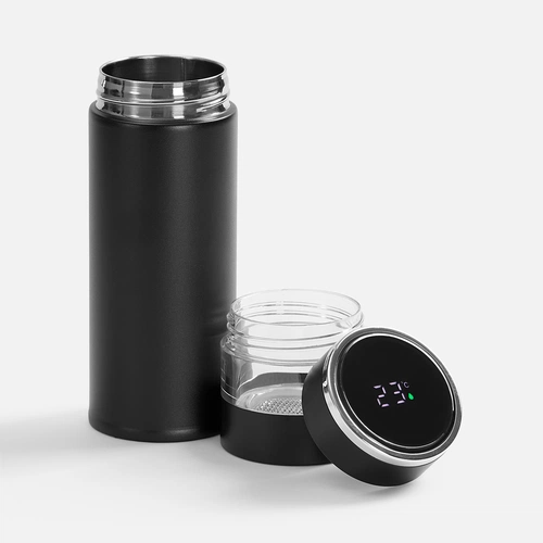 Смарт-бутылка с инфьюзером Thermory ver.2, черная Смарт-бутылка с инфьюзером Thermory ver.2, черная