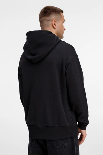 Худи оверсайз унисекс Kosmos, черное Худи оверсайз унисекс Kosmos, черное