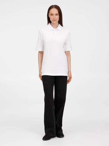 Рубашка поло унисекс Upswing, белая Рубашка поло унисекс Upswing, белая