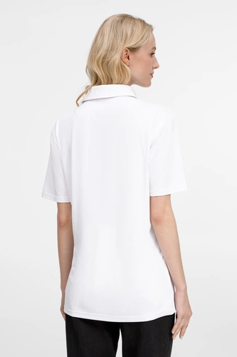 Рубашка поло унисекс Senti, белая Рубашка поло унисекс Senti, белая