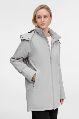 Куртка-парка унисекс Sfera, светло-серая Куртка-парка унисекс Sfera, светло-серая
