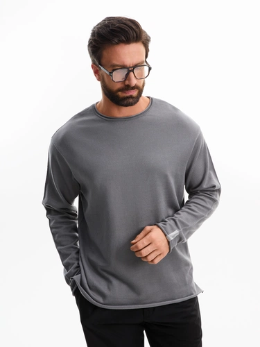 Лонгслив унисекс Siluetti Fuori, серый Лонгслив унисекс Siluetti Fuori, серый