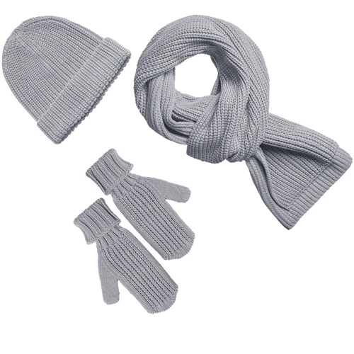 Набор Nordkyn Full Set с шарфом, светло-серый меланж Набор Nordkyn Full Set с шарфом, светло-серый меланж
