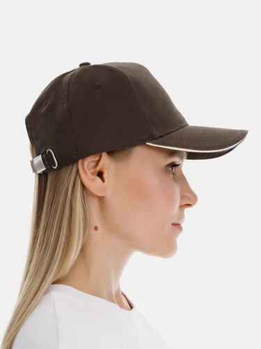 Бейсболка Long Beach, коричневая с бежевым Бейсболка Long Beach, коричневая с бежевым