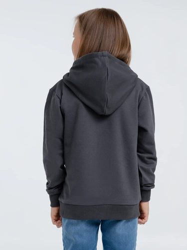 Толстовка с капюшоном детская Kirenga Kids, темно-серая (графит) Толстовка с капюшоном детская Kirenga Kids, темно-серая (графит)
