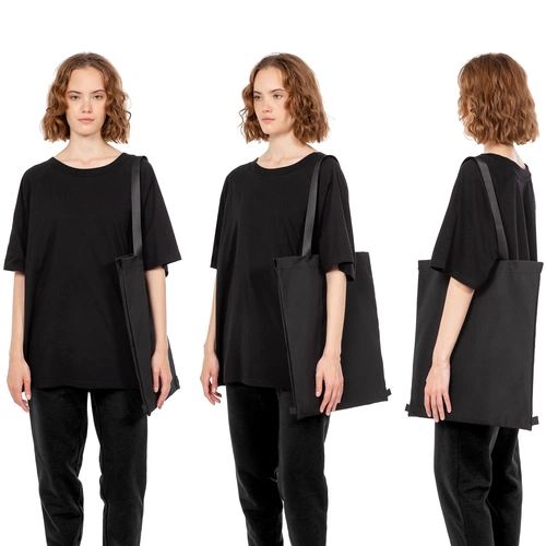 Шопер B3, черный с черными ручками Шопер B3, черный с черными ручками