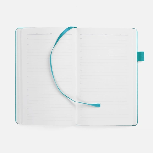 Ежедневник White Shall, недатированный, бело-бирюзовый Ежедневник White Shall, недатированный, бело-бирюзовый