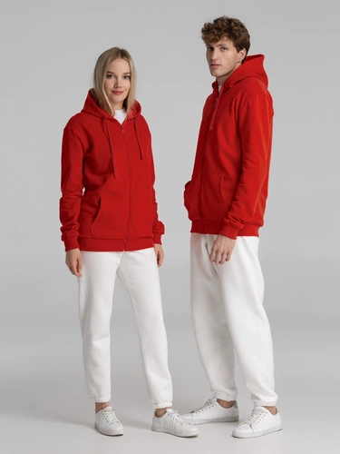 Толстовка на молнии с капюшоном Siverga Heavy 2.0, красная Толстовка на молнии с капюшоном Siverga Heavy 2.0, красная