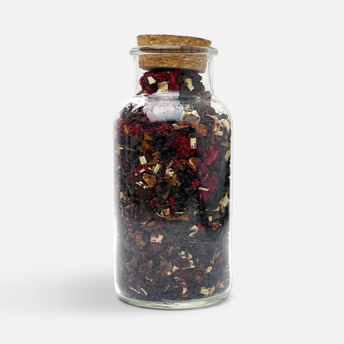 Чай «Сокочай», черный с соком ананаса с вишней, цветками и коркой граната и лемонграссом Чай «Сокочай», черный с соком ананаса с вишней, цветками и коркой граната и лемонграссом