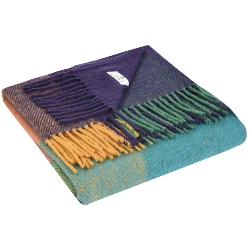 Плед Mumbai, фиолетовый с бирюзовым Плед Mumbai, фиолетовый с бирюзовым