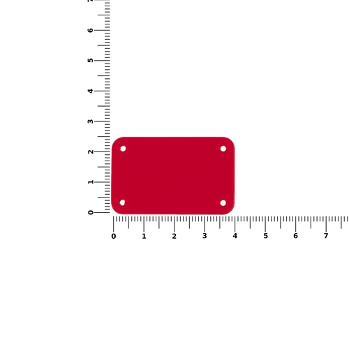 Лейбл из ПВХ Kreta, S, красный Лейбл из ПВХ Kreta, S, красный