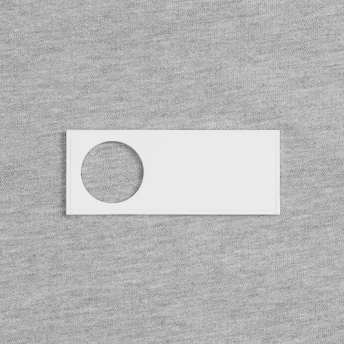 Лейбл из ПВХ с вырубкой «Круг», белый Лейбл из ПВХ с вырубкой «Круг», белый