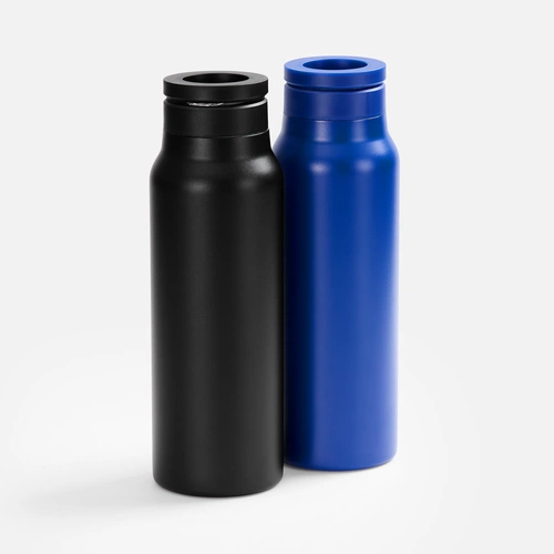 Термобутылка Magnus с магнитным держателем для телефона, черная Термобутылка Magnus с магнитным держателем для телефона, черная