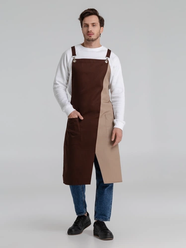 Фартук Picante, коричневый с бежевым Фартук Picante, коричневый с бежевым