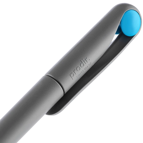 Ручка шариковая Prodir DS1 TMM Dot, серая с голубым Ручка шариковая Prodir DS1 TMM Dot, серая с голубым