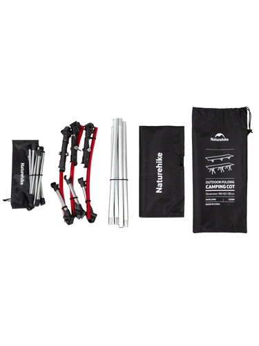 Раскладушка туристическая XJC04, черная Раскладушка туристическая XJC04, черная