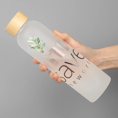 Бутылка для воды Nube, матовая с круговой шелкографией и UV-DTF-печатью Бутылка для воды Nube, матовая с круговой шелкографией и UV-DTF-печатью