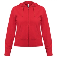 Толстовка женская Hooded Full Zip красная