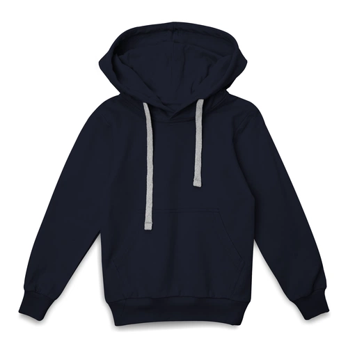 Толстовка с капюшоном детская Kirenga Kids, темно-синяя Толстовка с капюшоном детская Kirenga Kids, темно-синяя