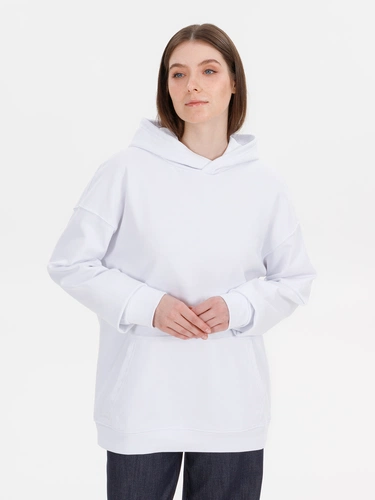 Худи оверсайз унисекс Outshine, белое Худи оверсайз унисекс Outshine, белое