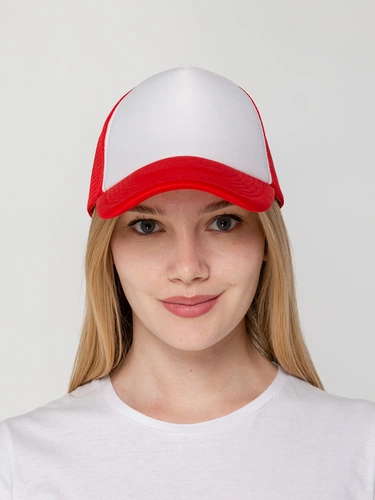 Бейсболка Sunbreaker, красная с белым Бейсболка Sunbreaker, красная с белым