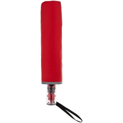 Зонт наоборот складной Futurum со светоотражающим кантом, красный Зонт наоборот складной Futurum со светоотражающим кантом, красный