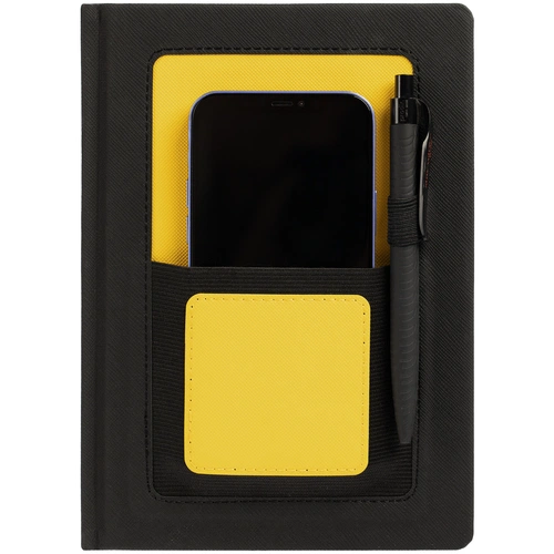 Ежедневник Mobile на заказ, недатированный, черно-желтый Ежедневник Mobile на заказ, недатированный, черно-желтый