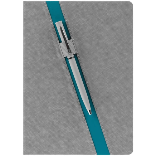 Ежедневник Rubikon на заказ, недатированный серо-бирюзовый Ежедневник Rubikon на заказ, недатированный серо-бирюзовый