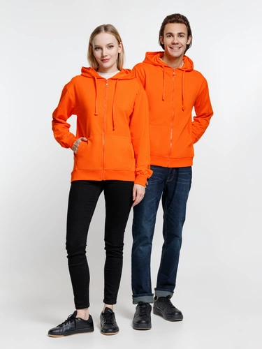 Толстовка на молнии с капюшоном Siverga 2.0, оранжевая Толстовка на молнии с капюшоном Siverga 2.0, оранжевая