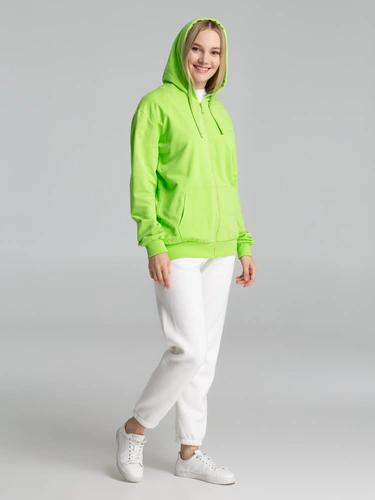 Толстовка на молнии с капюшоном Siverga 2.0, зеленое яблоко Толстовка на молнии с капюшоном Siverga 2.0, зеленое яблоко