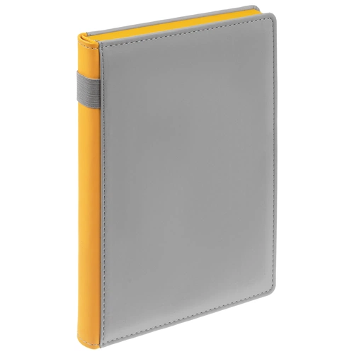 Ежедневник Spain Shall на заказ, недатированный, серый с желтым Ежедневник Spain Shall на заказ, недатированный, серый с желтым