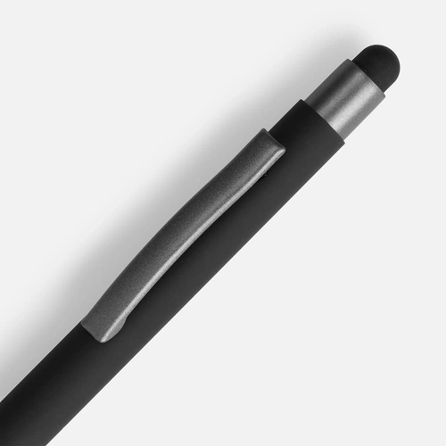 Ручка шариковая Atento Soft Touch Stylus со стилусом, черная Ручка шариковая Atento Soft Touch Stylus со стилусом, черная