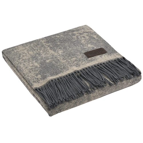 Плед Magnolia, серый с бежевым Плед Magnolia, серый с бежевым