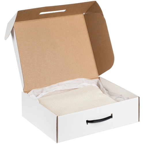 Коробка самосборная Light Case, белая, с черной ручкой Коробка самосборная Light Case, белая, с черной ручкой