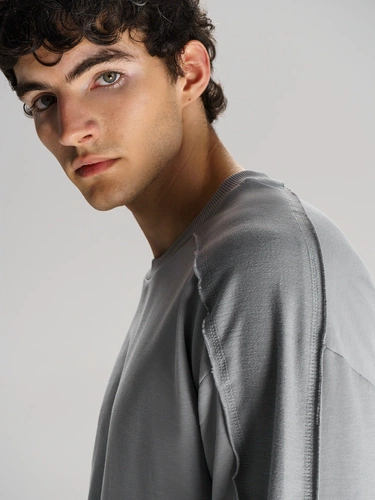 Свитшот унисекс Vozduh, светло-серый Свитшот унисекс Vozduh, светло-серый