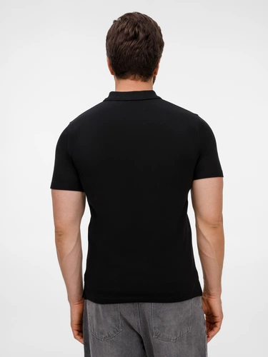 Рубашка поло унисекс Tervise, черная Рубашка поло унисекс Tervise, черная