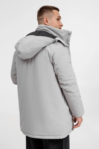 Куртка-парка унисекс Sfera, светло-серая Куртка-парка унисекс Sfera, светло-серая