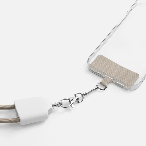 Кабель-ланьярд energyFlex Pro, серо-бежевый Кабель-ланьярд energyFlex Pro, серо-бежевый