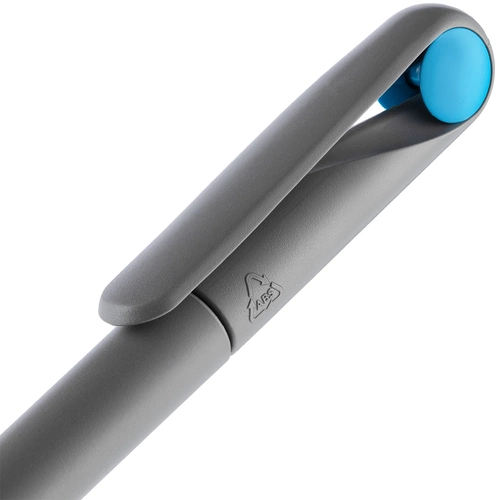 Ручка шариковая Prodir DS1 TMM Dot, серая с голубым Ручка шариковая Prodir DS1 TMM Dot, серая с голубым