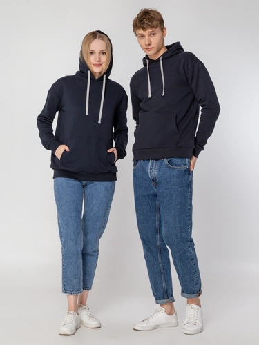 Толстовка с капюшоном Unit Kirenga Heavy, темно-синяя Толстовка с капюшоном Unit Kirenga Heavy, темно-синяя