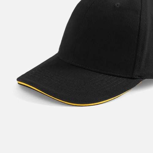 Бейсболка Buffalo, черная с желтым Бейсболка Buffalo, черная с желтым