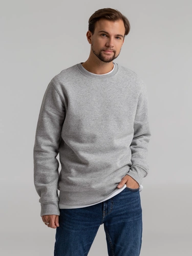 Свитшот унисекс King, серый меланж Свитшот унисекс King, серый меланж