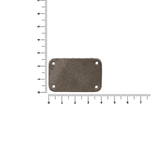 Лейбл кожаный Beta, S, серый Лейбл кожаный Beta, S, серый