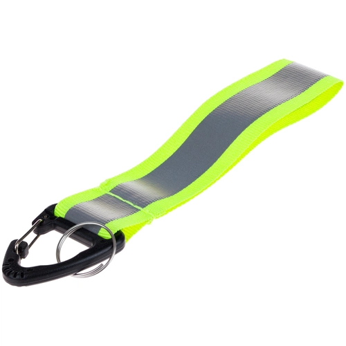 Светоотражающий брелок Flashline, серый с зеленым Светоотражающий брелок Flashline, серый с зеленым