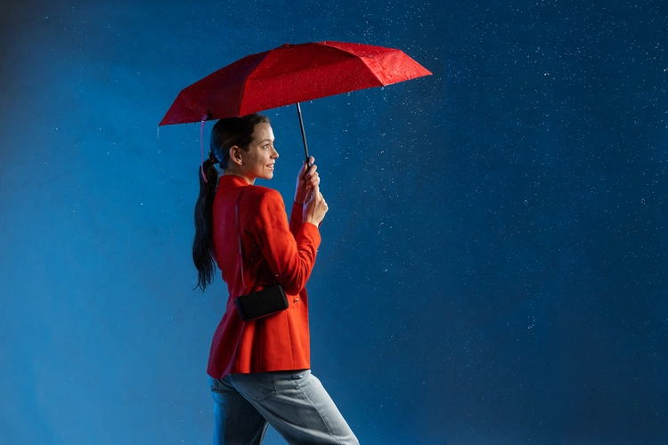 Зонт складной Color Action, в кейсе, красный Зонт складной Color Action, в кейсе, красный