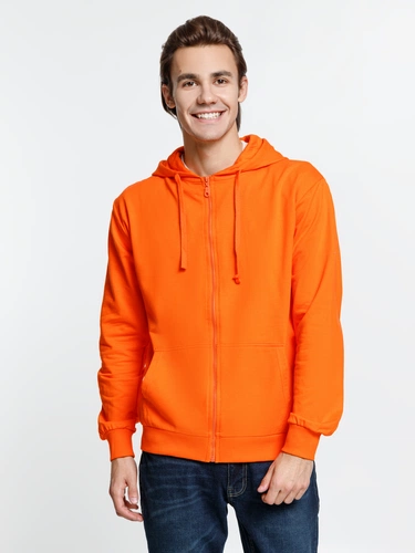 Толстовка на молнии с капюшоном Siverga 2.0, оранжевая Толстовка на молнии с капюшоном Siverga 2.0, оранжевая